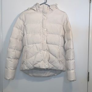White J Crew winter coat